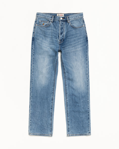 New Slim Jean Denim Mens Regular In Indigo Stone Wash