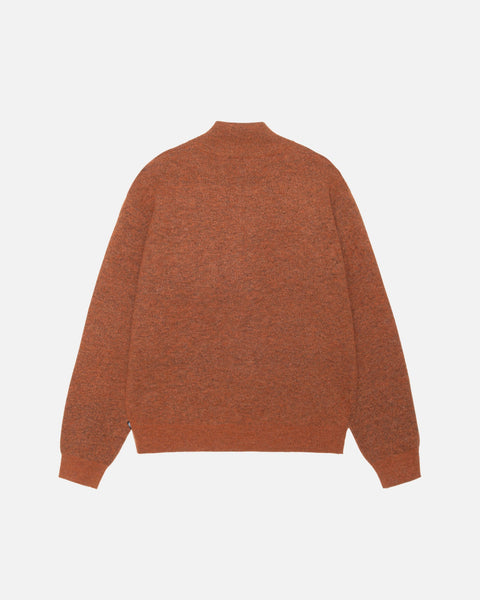 HALF ZIP MOCK NECK SWEATER