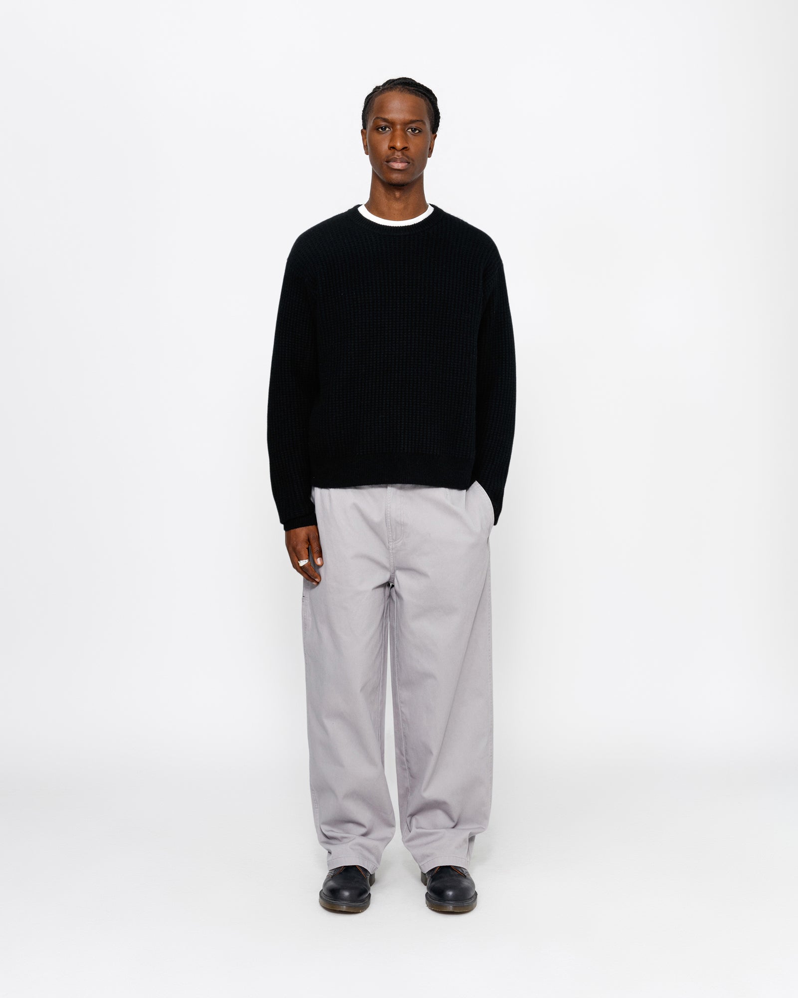 WAFFLE CASHMERE SWEATER