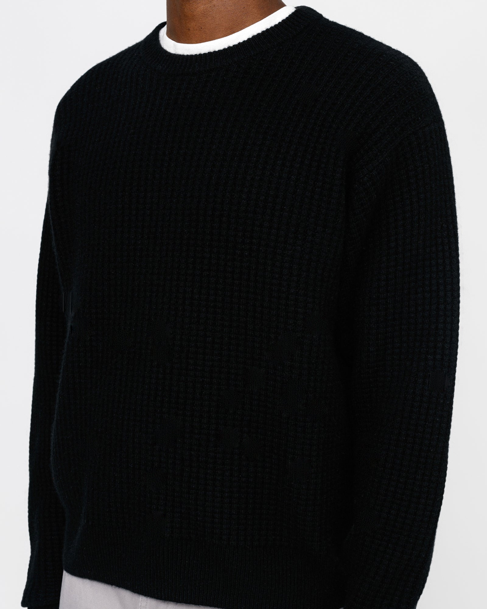 WAFFLE CASHMERE SWEATER
