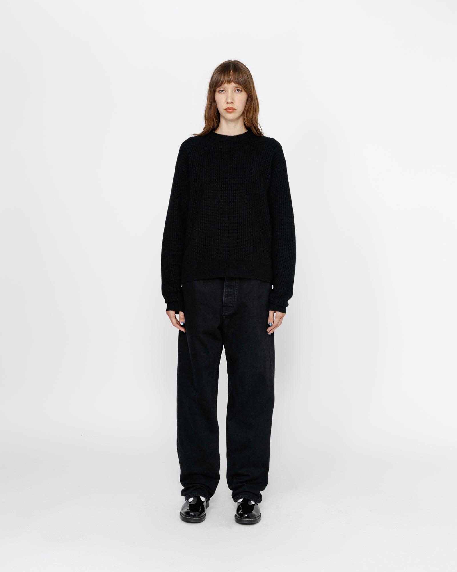 WAFFLE CASHMERE SWEATER