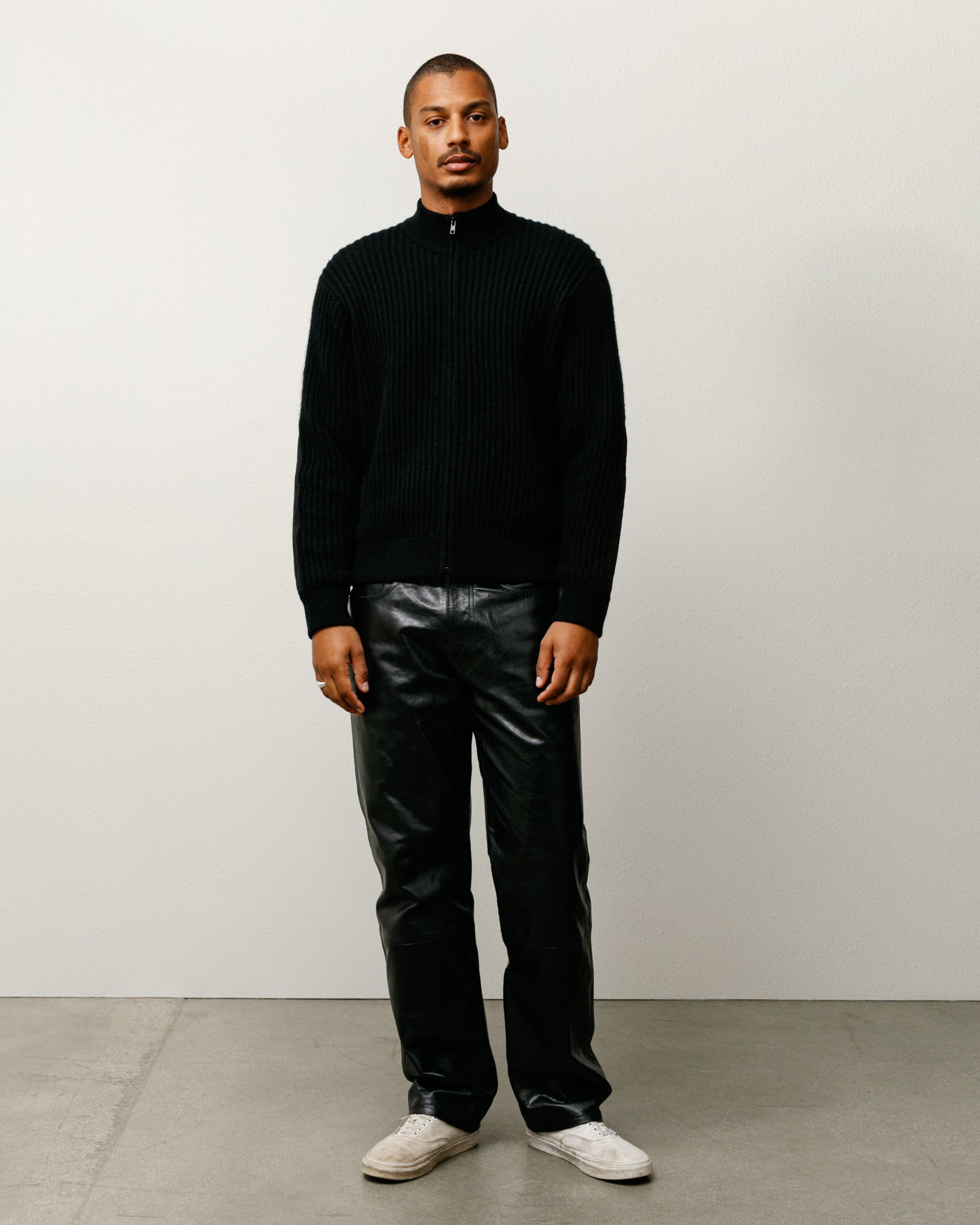 MILITARY PATCH ZIP SWEATER