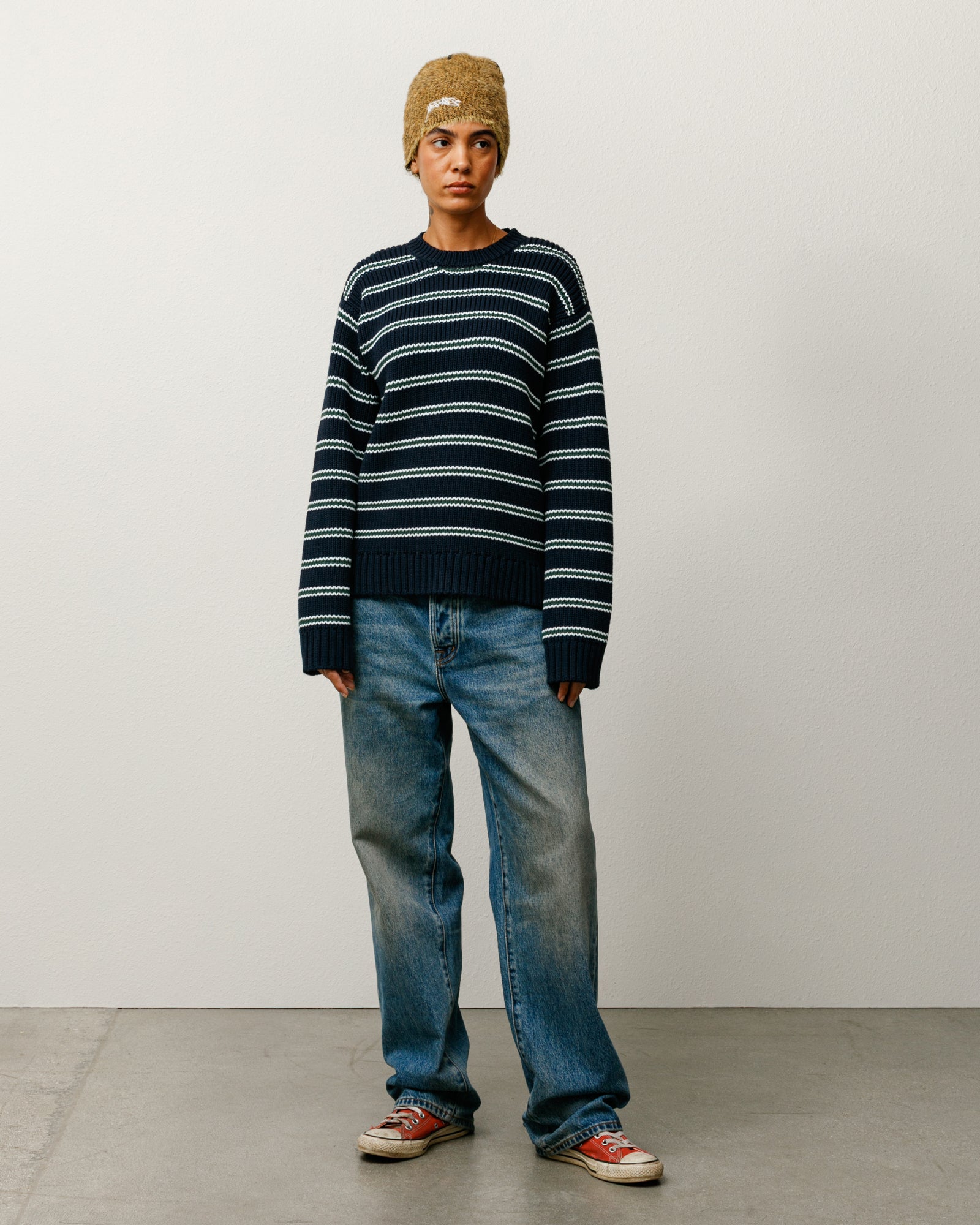 Stripe Knit Crew – Ocean | Tops & Knits | Stüssy – Stussy AU