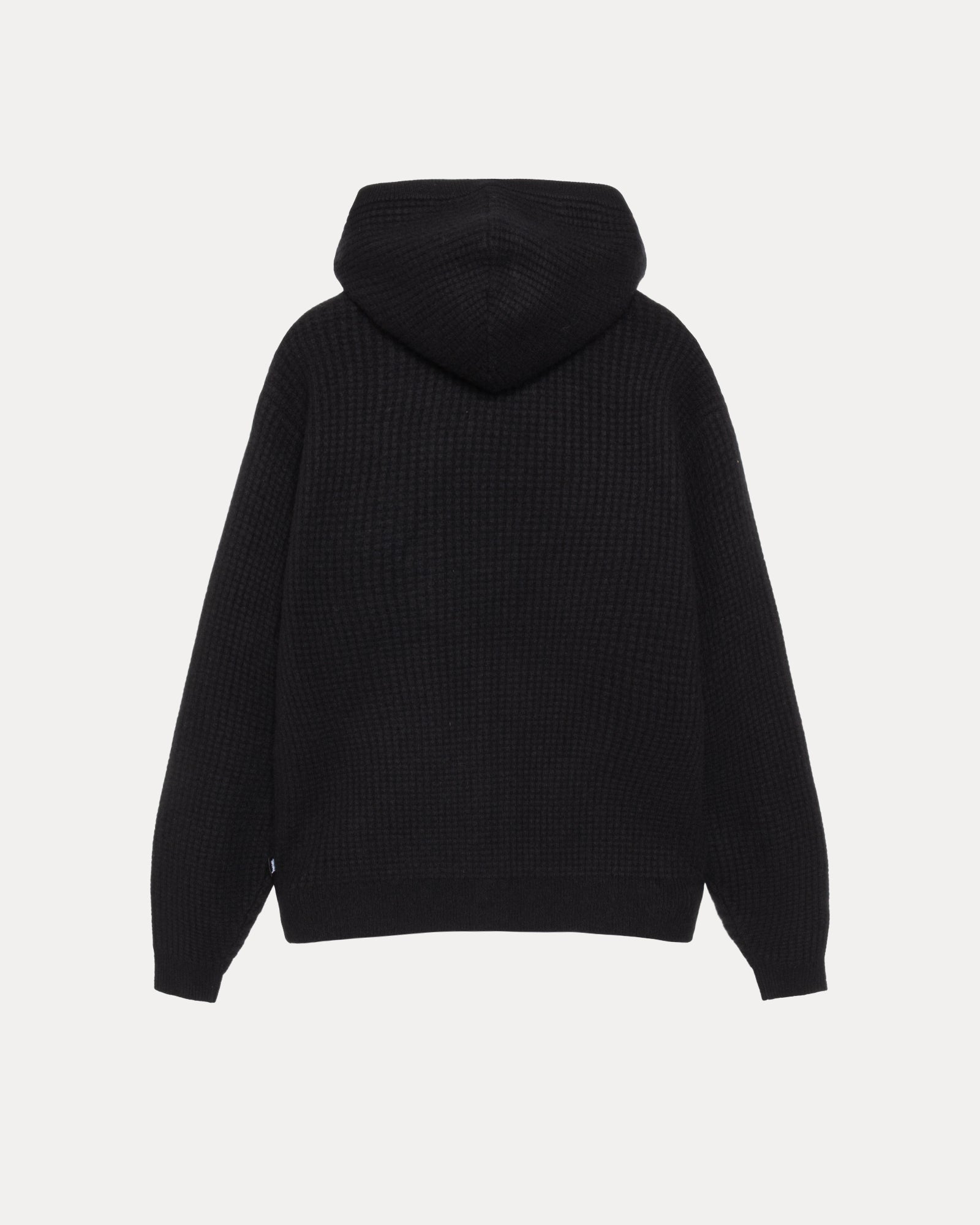 WAFFLE CASHMERE ZIP HOOD