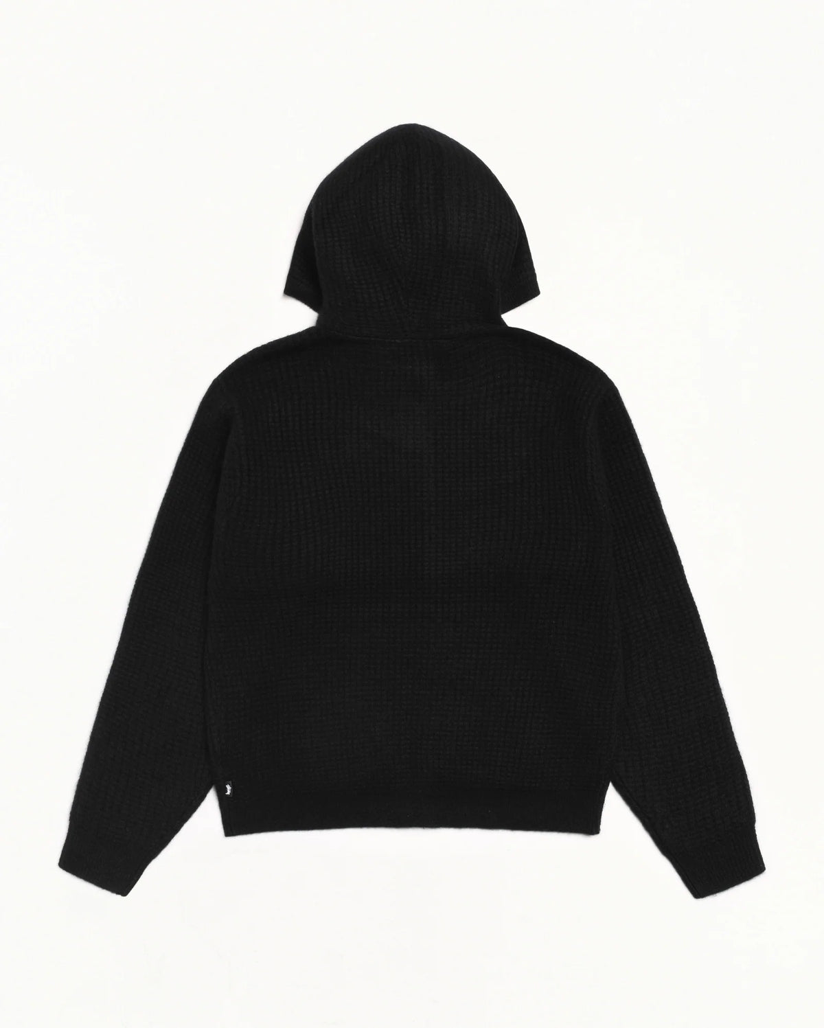 Waffle Cashmere Zip Hoodie – Black | Sweaters & Knits | Stüssy