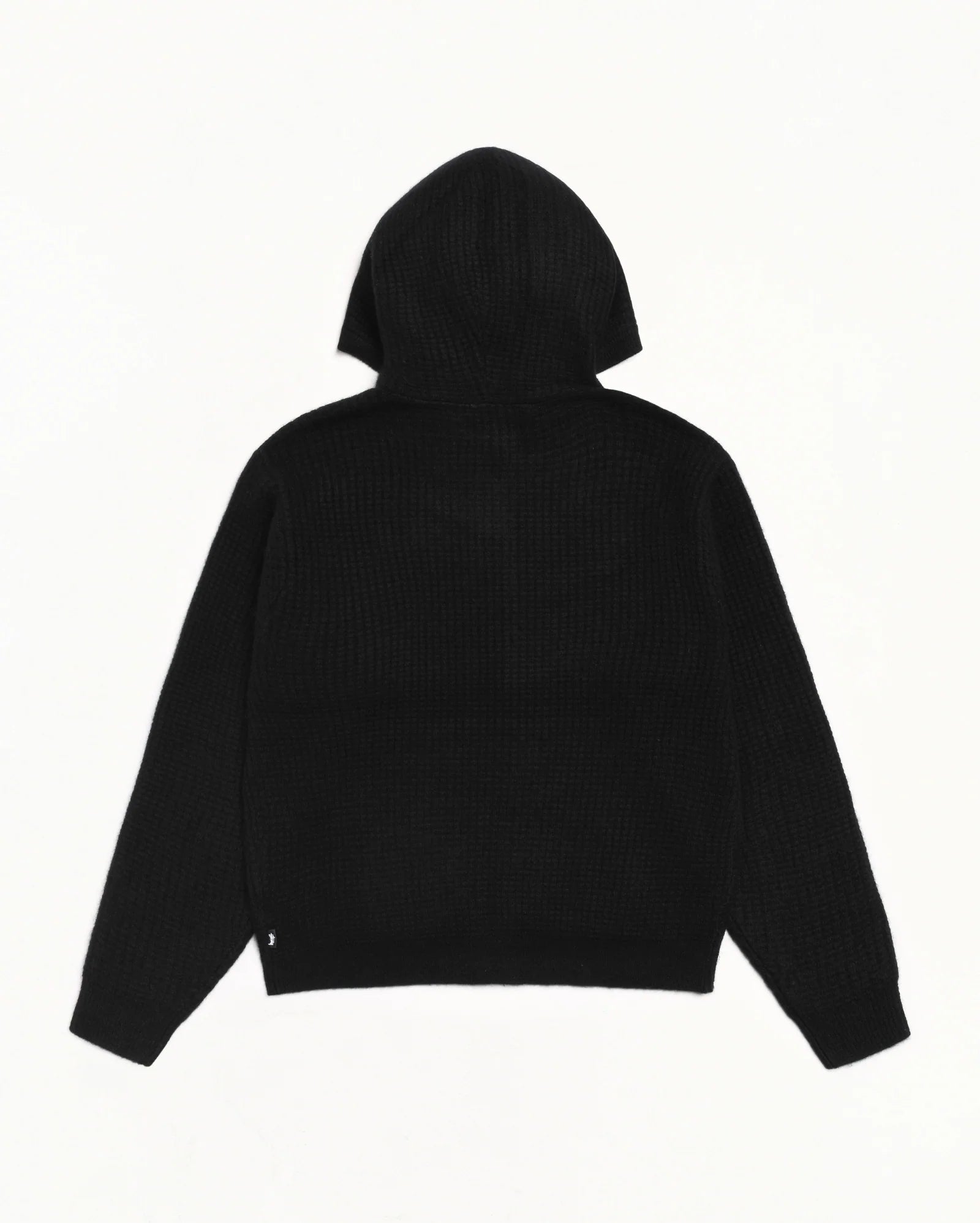 WAFFLE CASHMERE ZIP HOOD