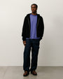 WAFFLE CASHMERE ZIP HOOD