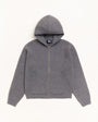WAFFLE CASHMERE ZIP HOOD