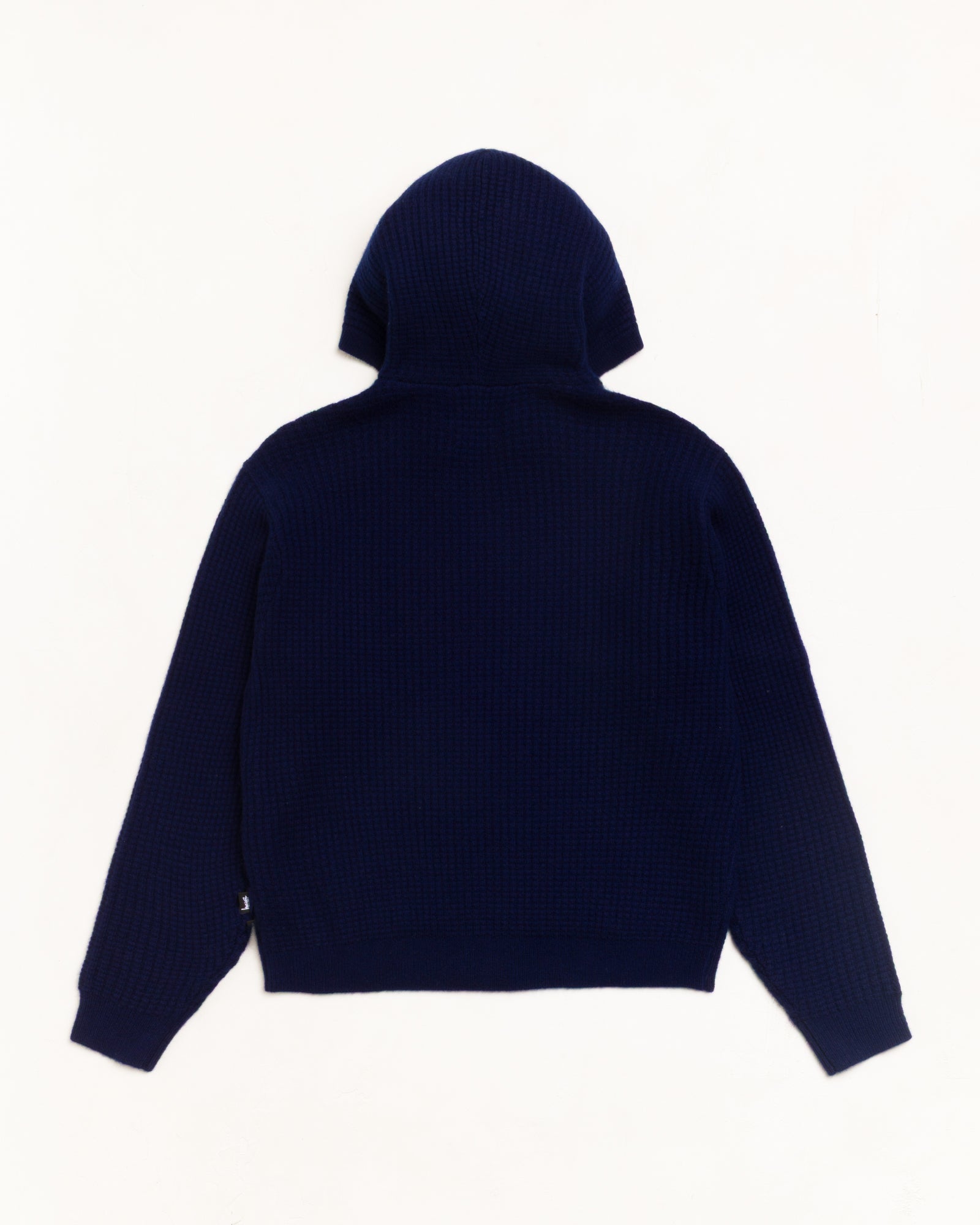 WAFFLE CASHMERE ZIP HOOD