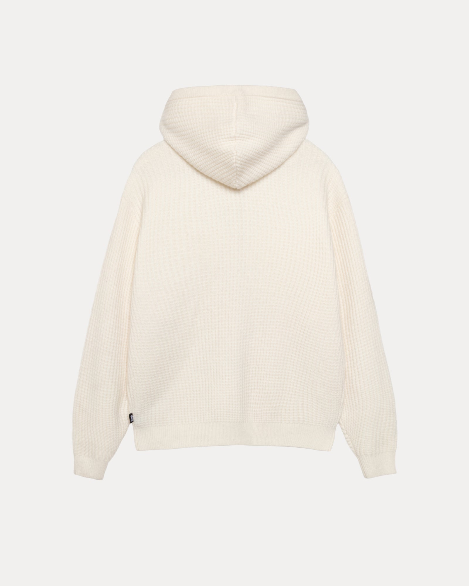 WAFFLE CASHMERE ZIP HOOD