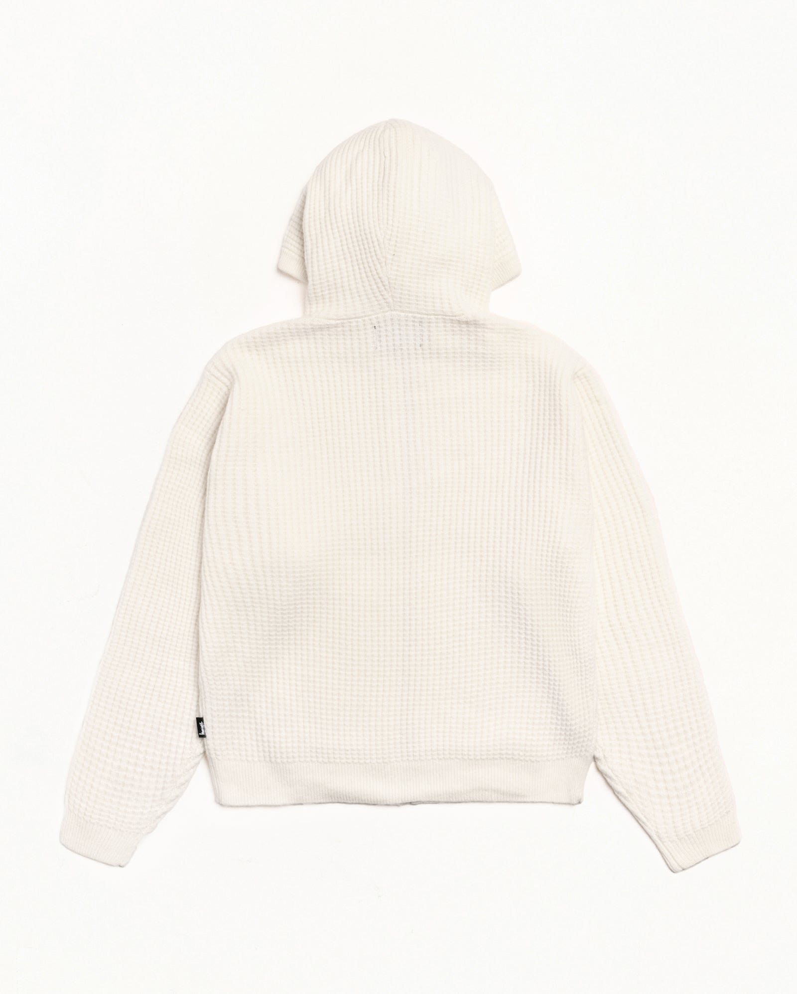 WAFFLE CASHMERE ZIP HOOD