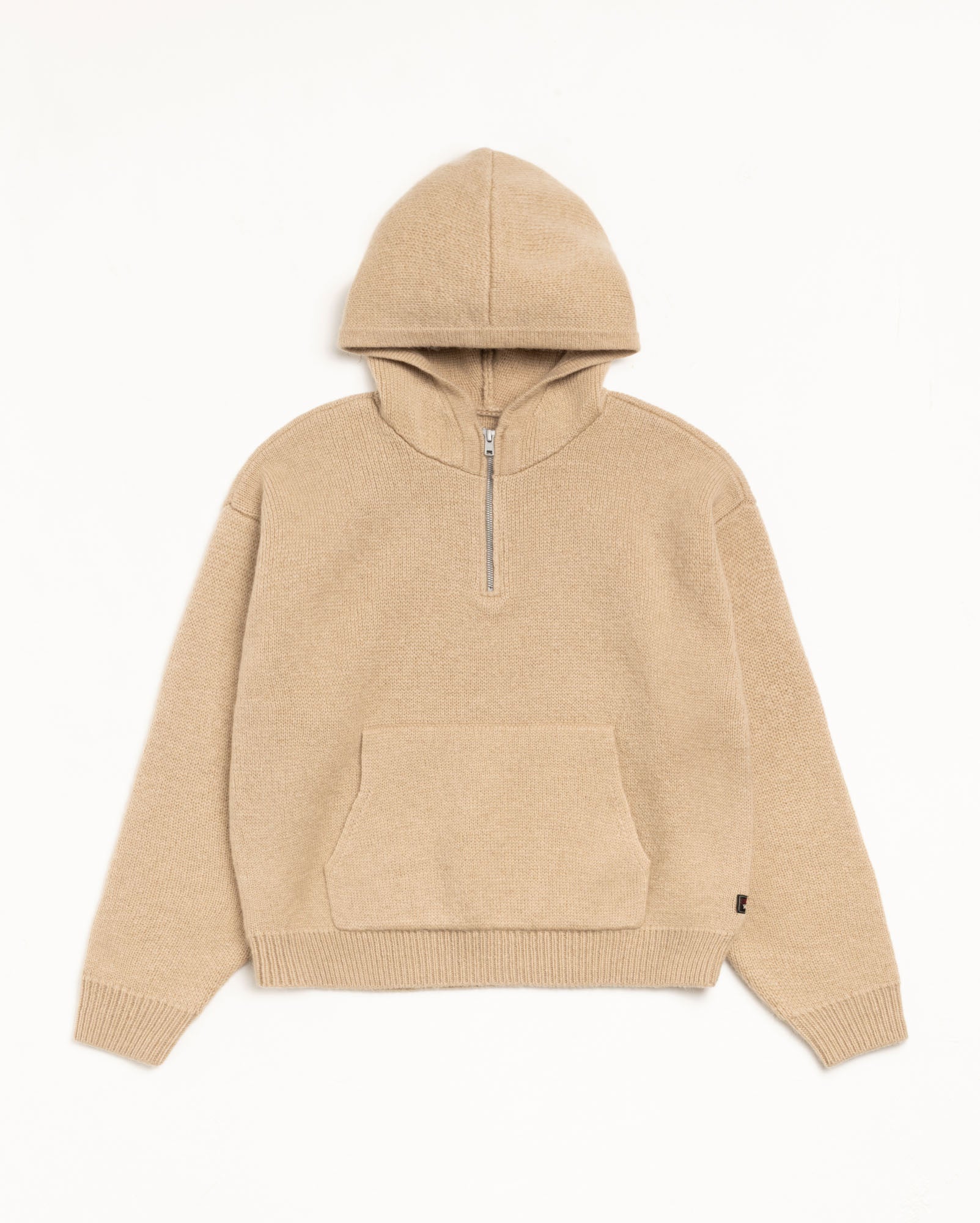 Quarter Zip Knit Hoodie – Tan | Tops & Knits | Stüssy – Stussy AU