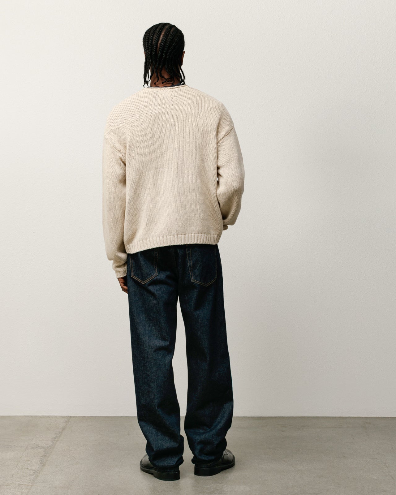 Roll V Neck Sweater – Oatmeal | Tops & Knits | Stüssy – Stussy AU