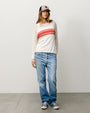STRIPED LONG SLEEVE SWEATER