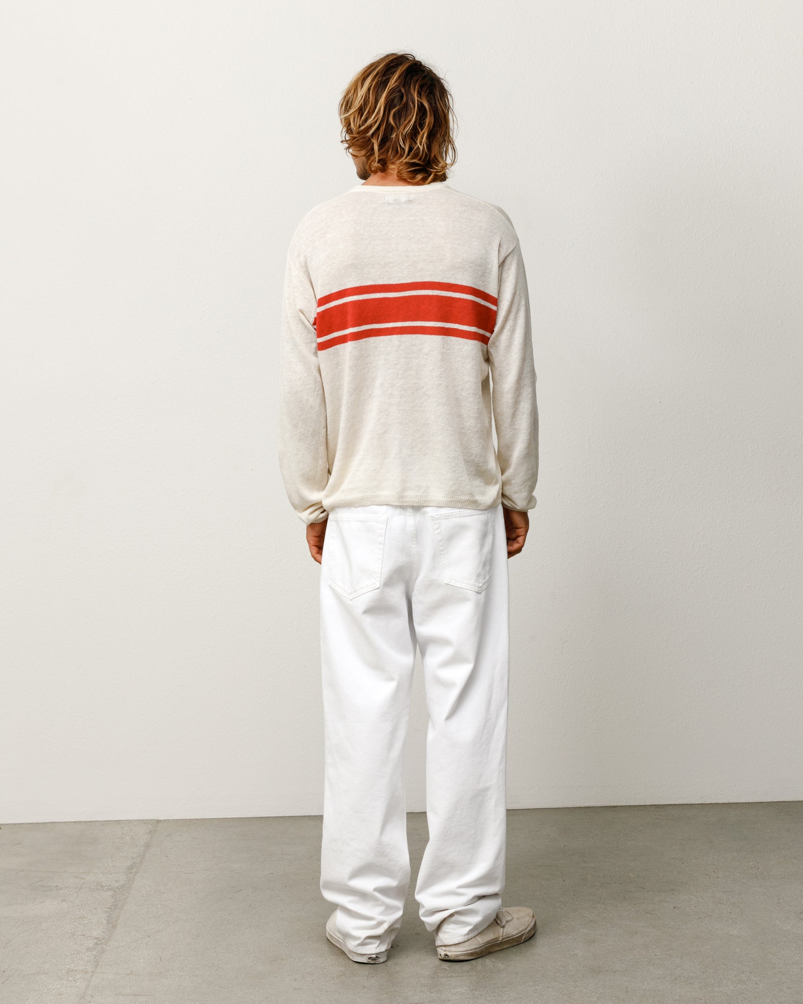STRIPED LONG SLEEVE SWEATER