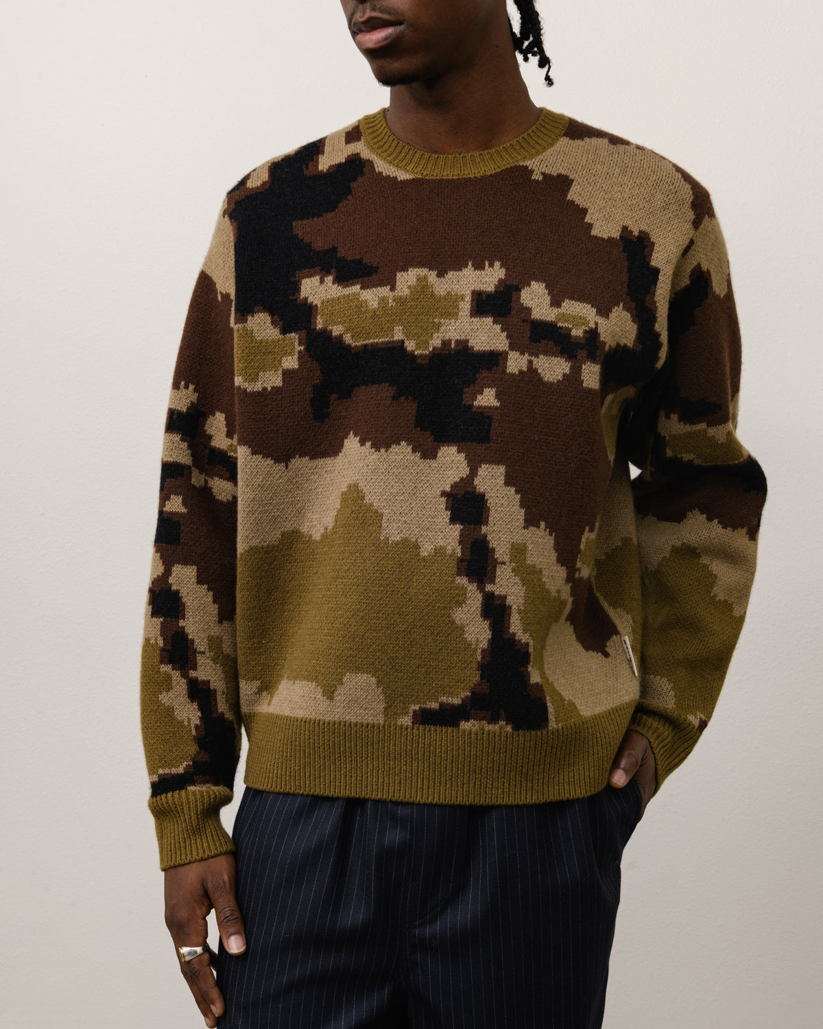 CAMO JACQUARD SWEATER
