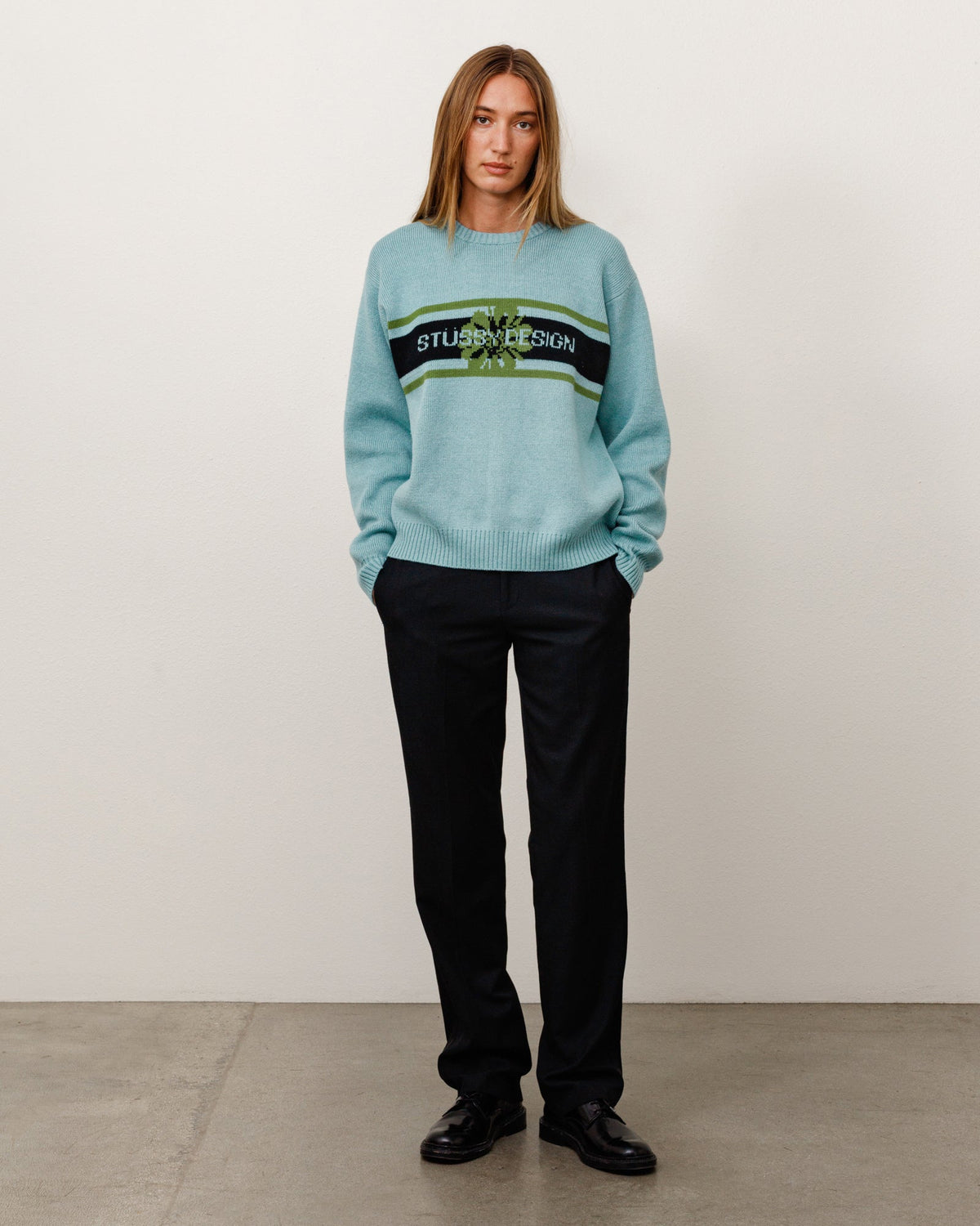 STRIPED HIBISCUS SWEATER