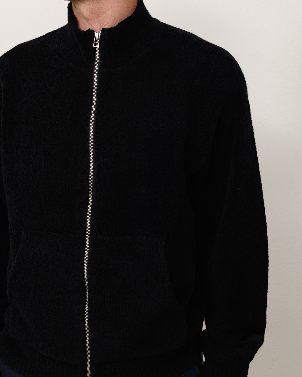 WOOL CASHMERE ZIP SWEATER
