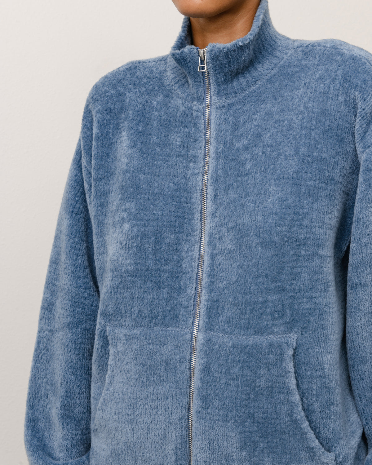 WOOL CASHMERE ZIP SWEATER