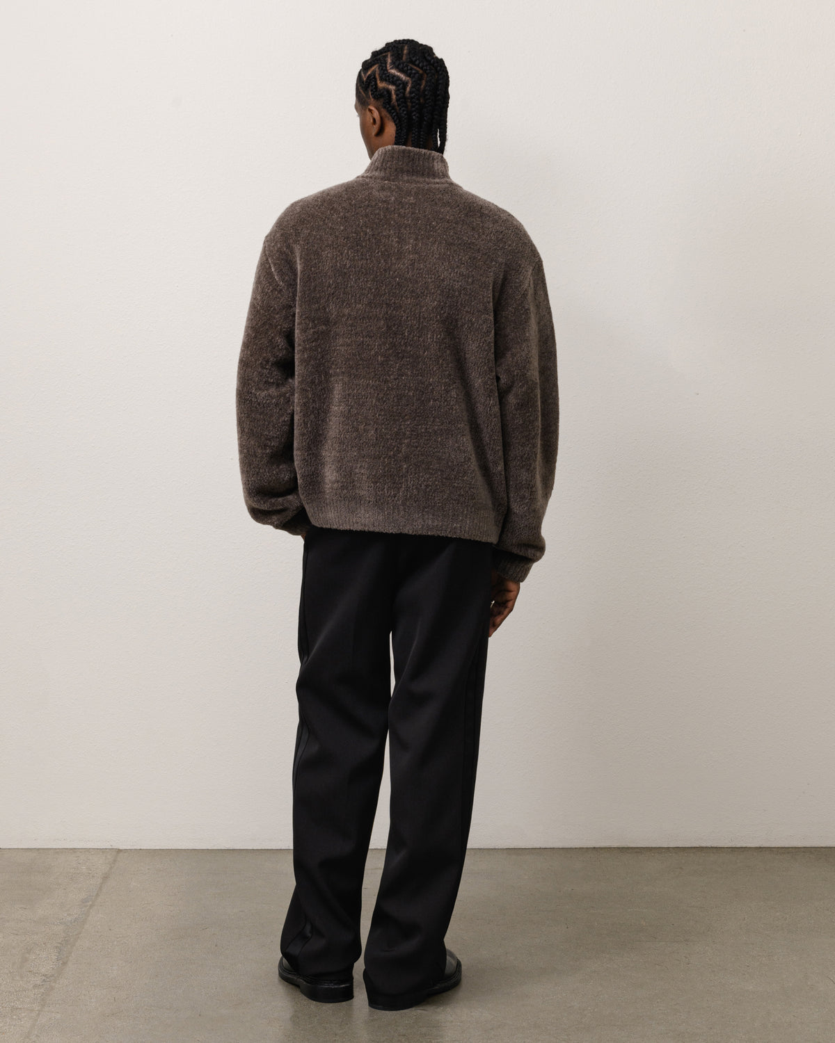 WOOL CASHMERE ZIP SWEATER