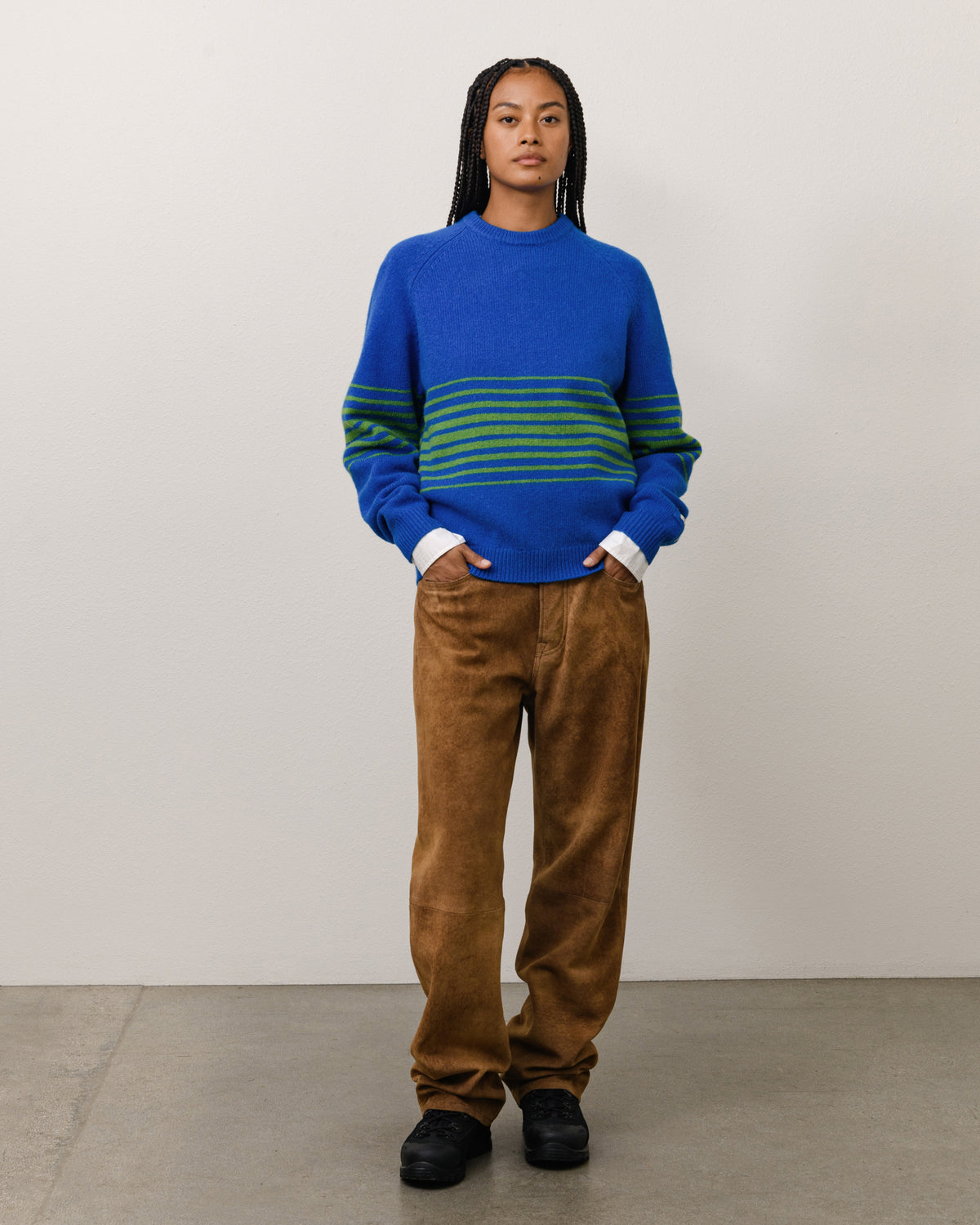 SHADOW STRIPE RAGLAN SWEATER