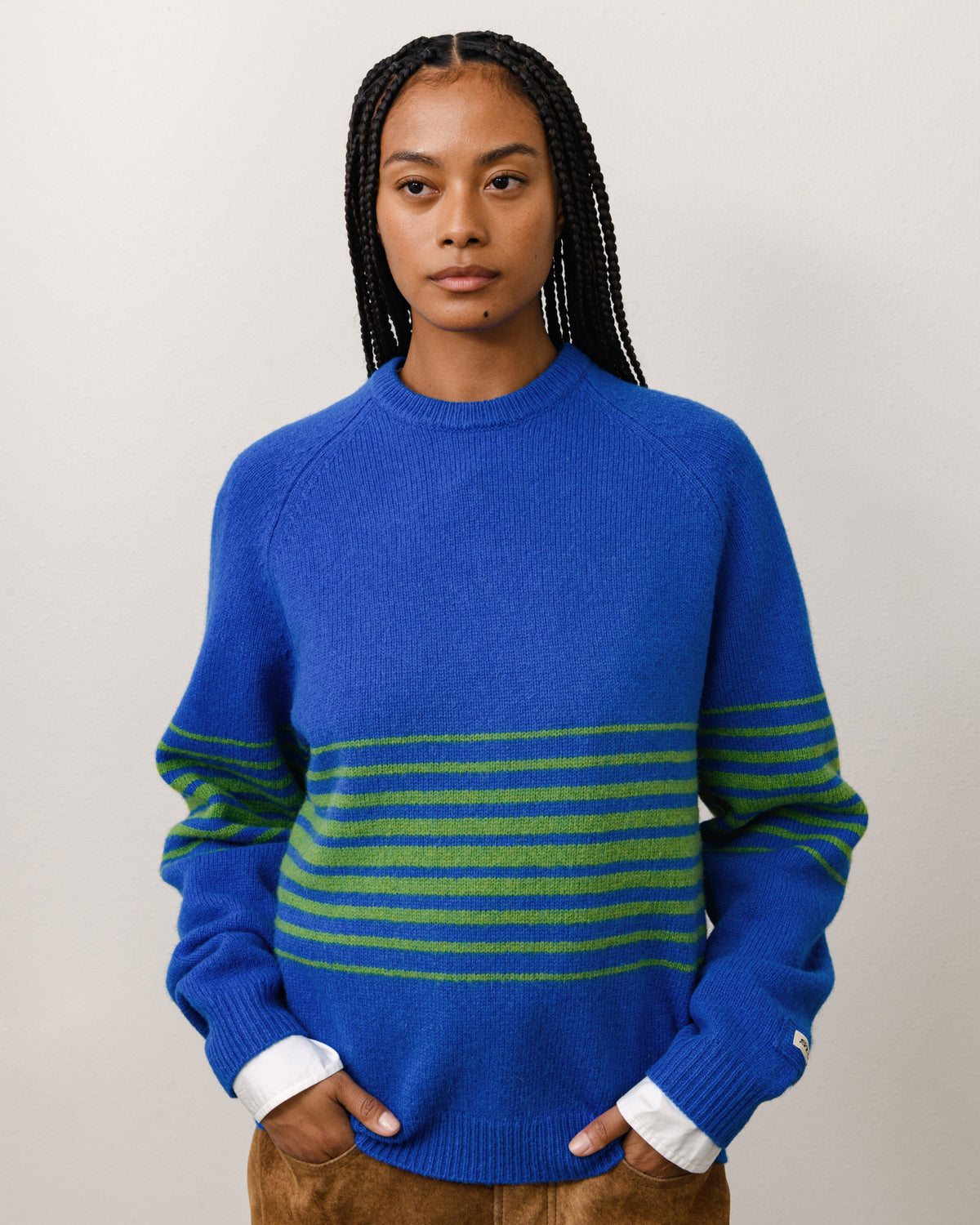 SHADOW STRIPE RAGLAN SWEATER