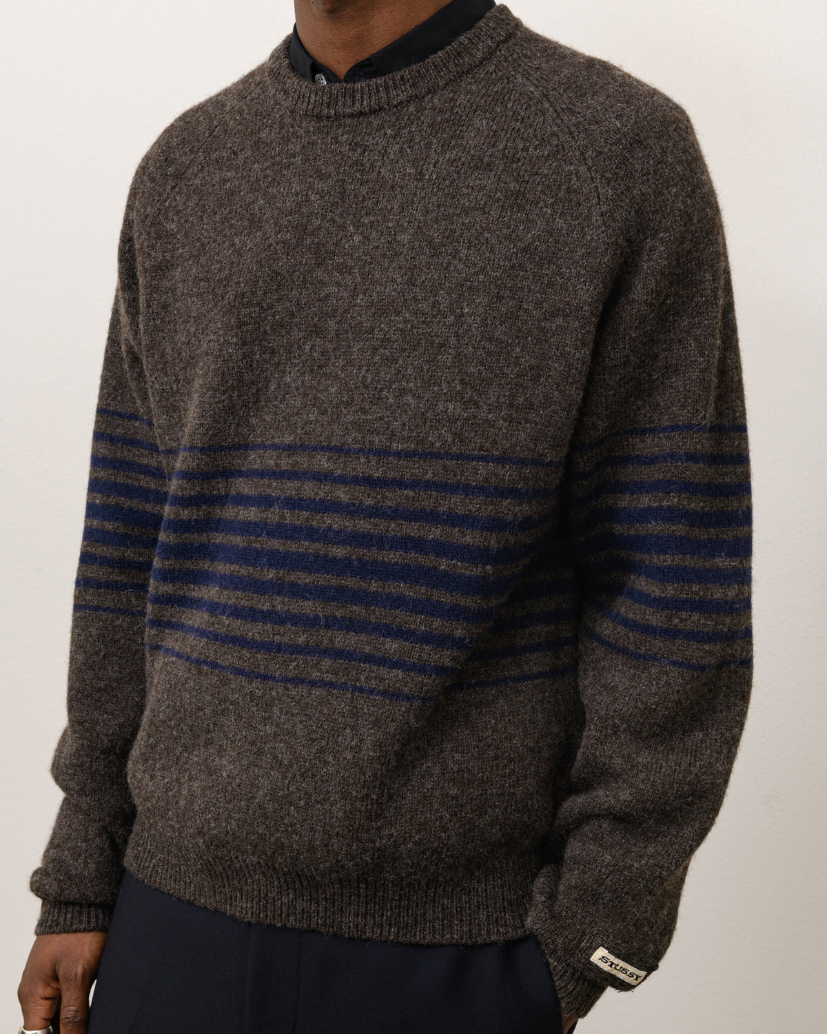 SHADOW STRIPE RAGLAN SWEATER
