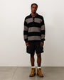 PIQUE KNIT STRIPE RUGBY