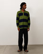 PIQUE KNIT STRIPE RUGBY