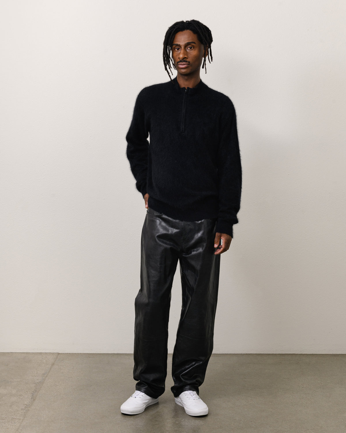 BRUSHED CASHMERE QUARTERZIP