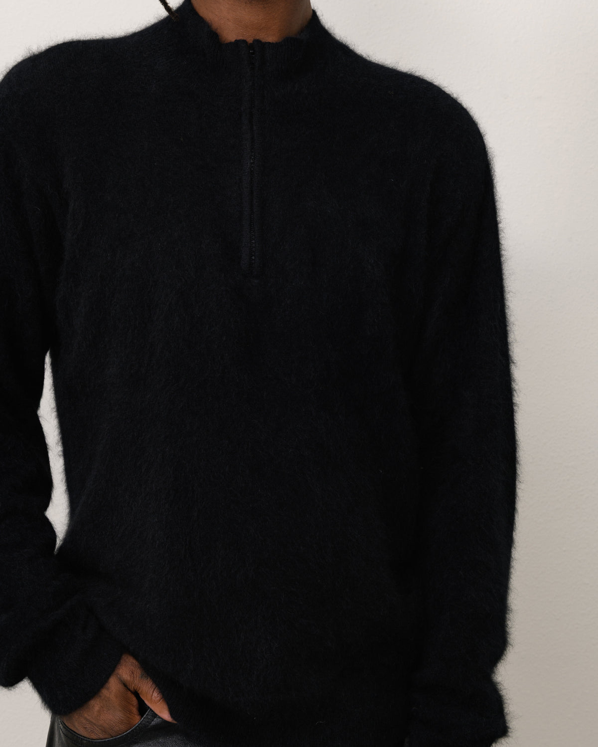 BRUSHED CASHMERE QUARTERZIP
