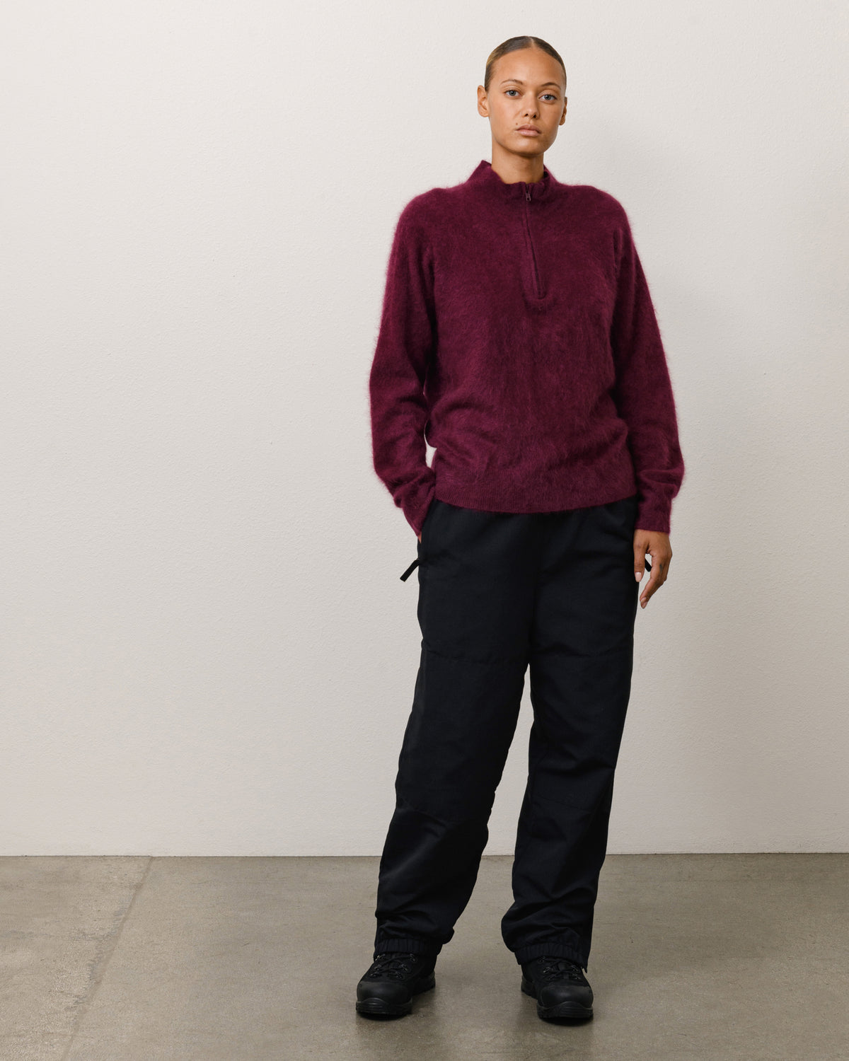 BRUSHED CASHMERE QUARTERZIP