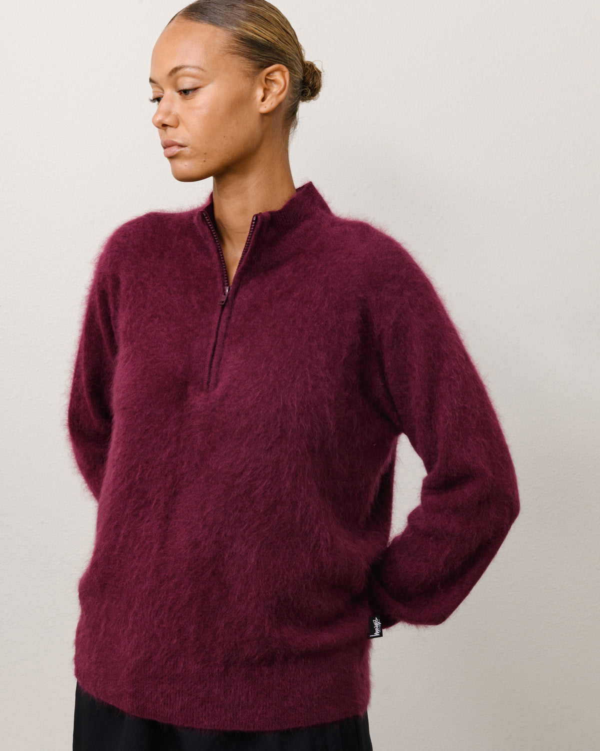 BRUSHED CASHMERE QUARTERZIP