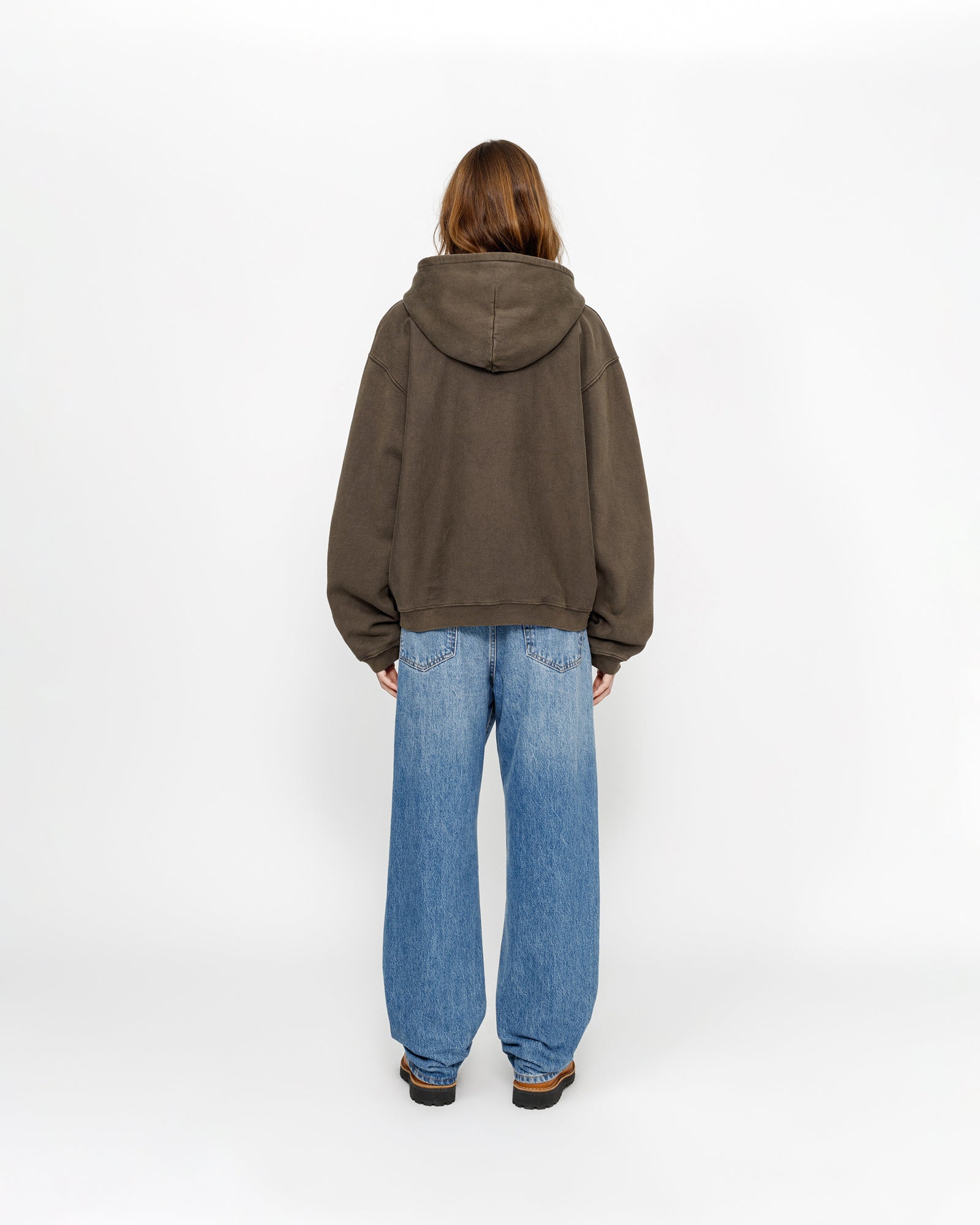 Zip Hoodie Faded Graphic in olive – Stüssy – Stussy AU