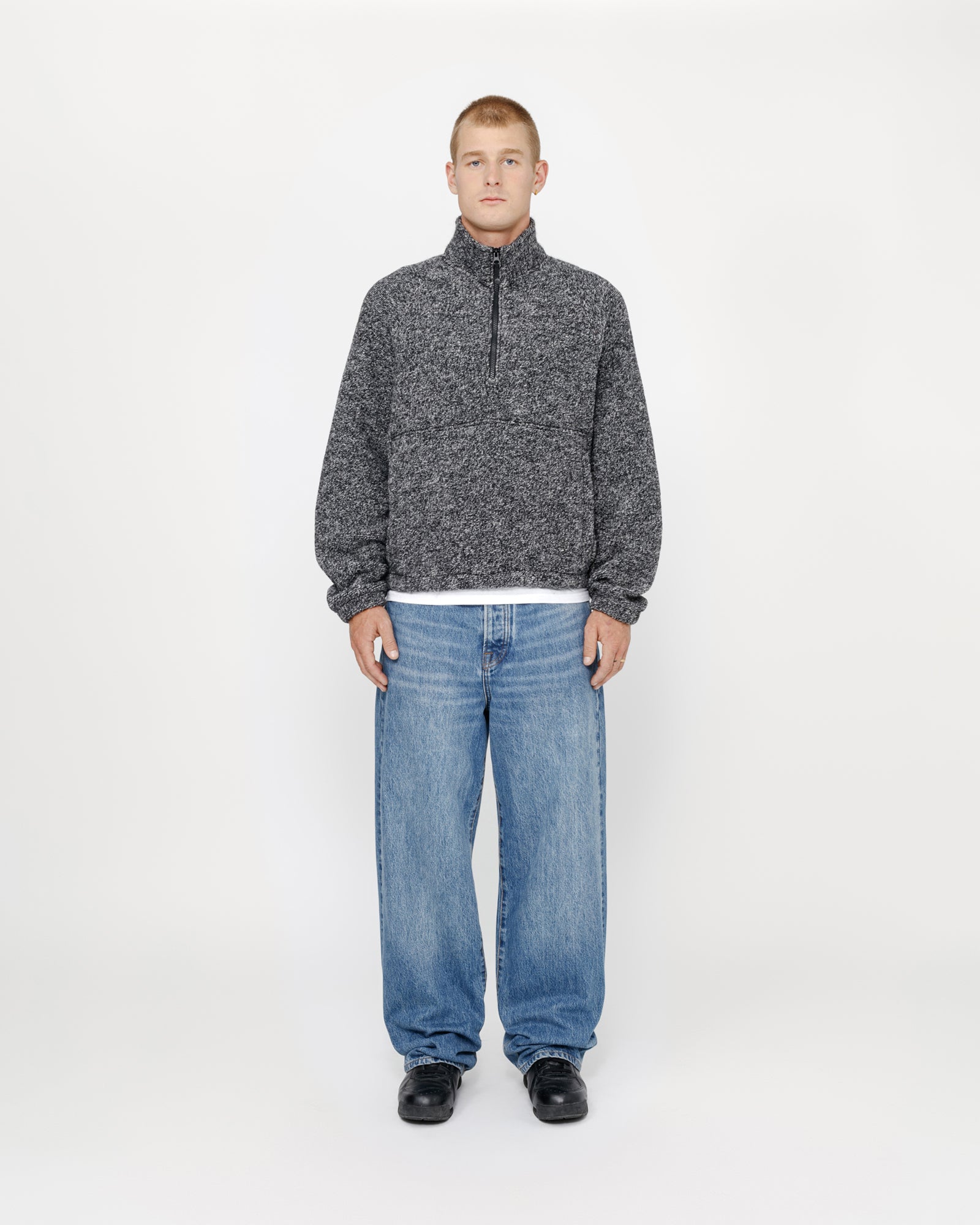 さらに100円引き◆STUSSY◆WOOL BLEND SHERPA MOCK NECK Wool Blend Sherpa Mock Neck in black – Stüssy – Stussy AU