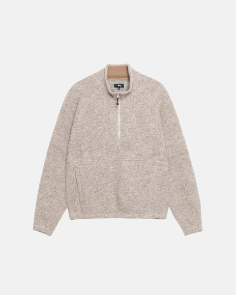 WOOL BLEND SHERPA MOCK