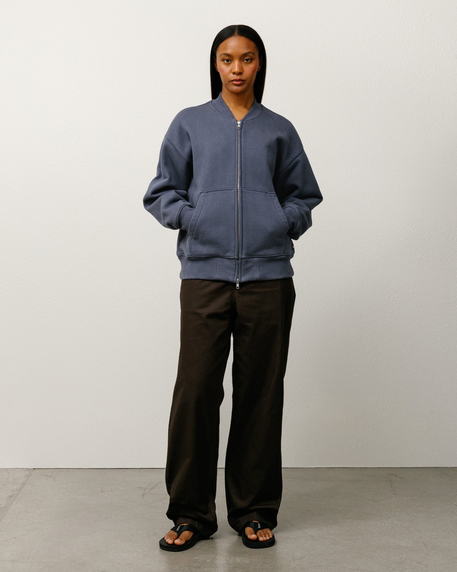 Thermal Lined Fleece Zip – Faded Blue | Sweats | Stüssy – Stussy AU