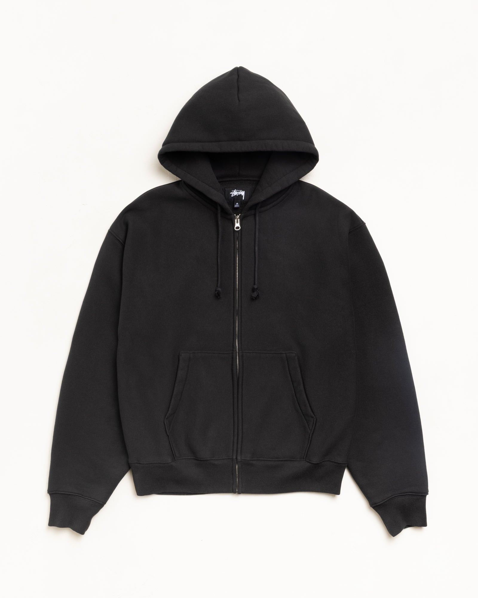 CURSIVE APPLIQUE ZIP HOOD