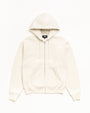 CURSIVE APPLIQUE ZIP HOOD