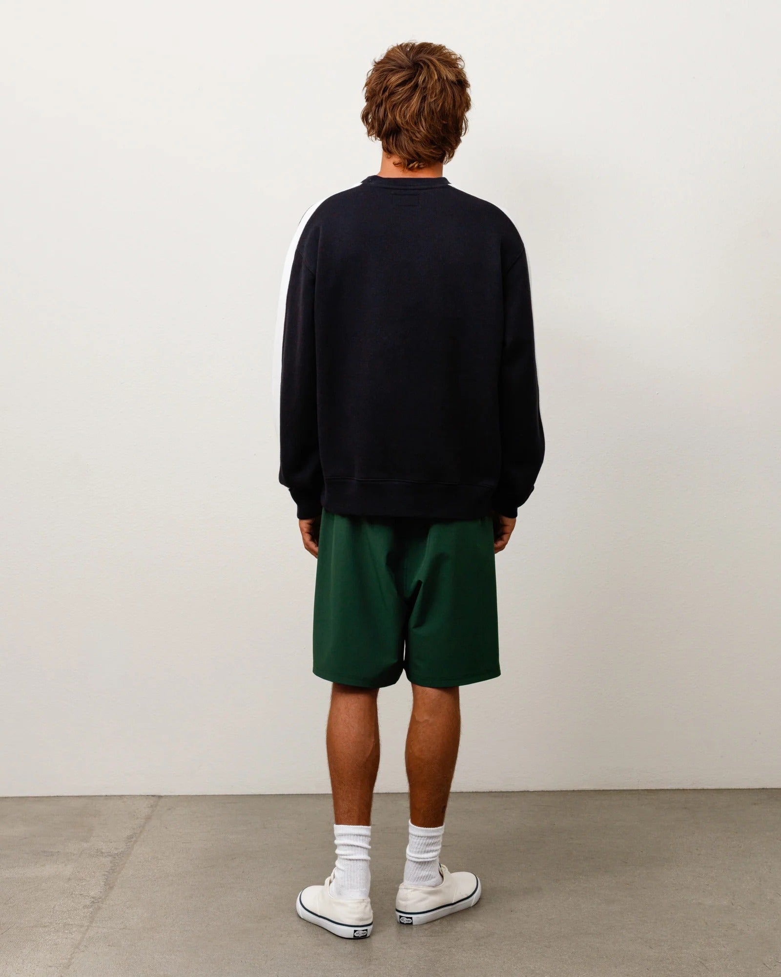 PANELED STRIPE CREW