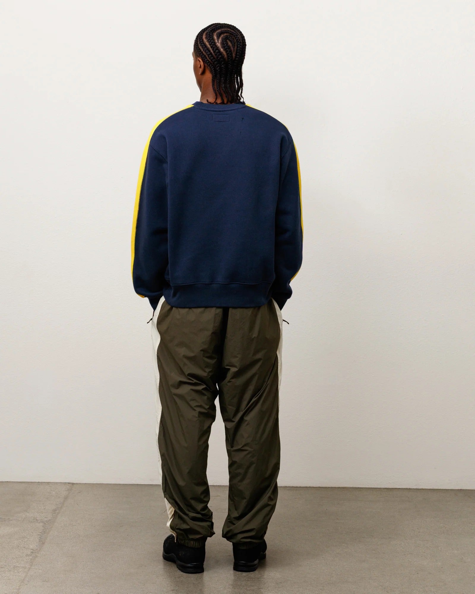 PANELED STRIPE CREW
