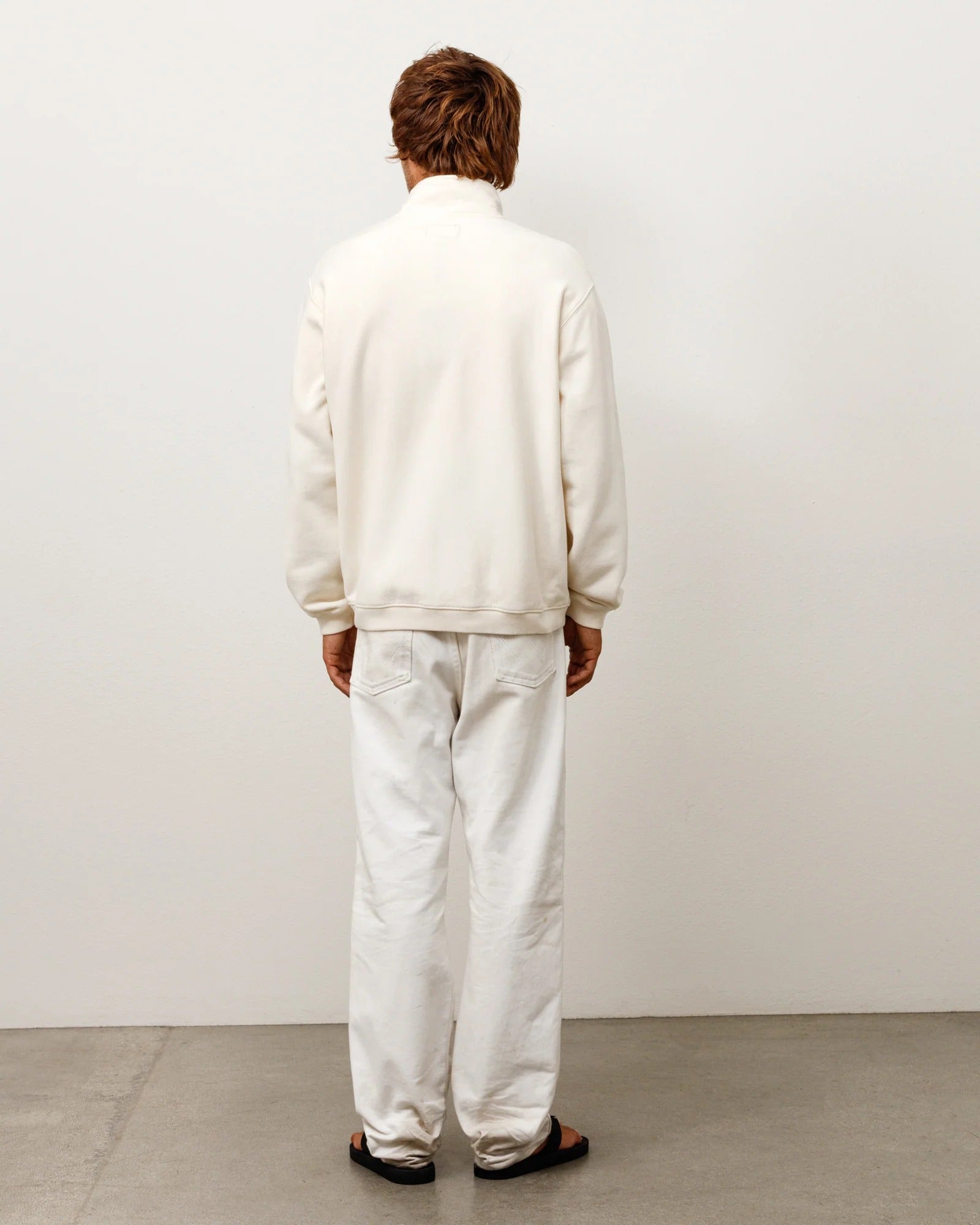 ZIP FLEECE MOCK NECK