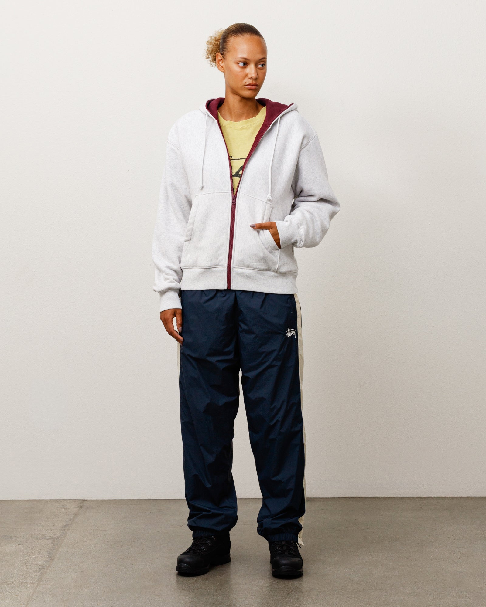 DOUBLE FACED ZIP HOOD