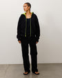 DOUBLE FACED ZIP HOOD