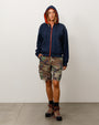 DOUBLE FACED ZIP HOOD