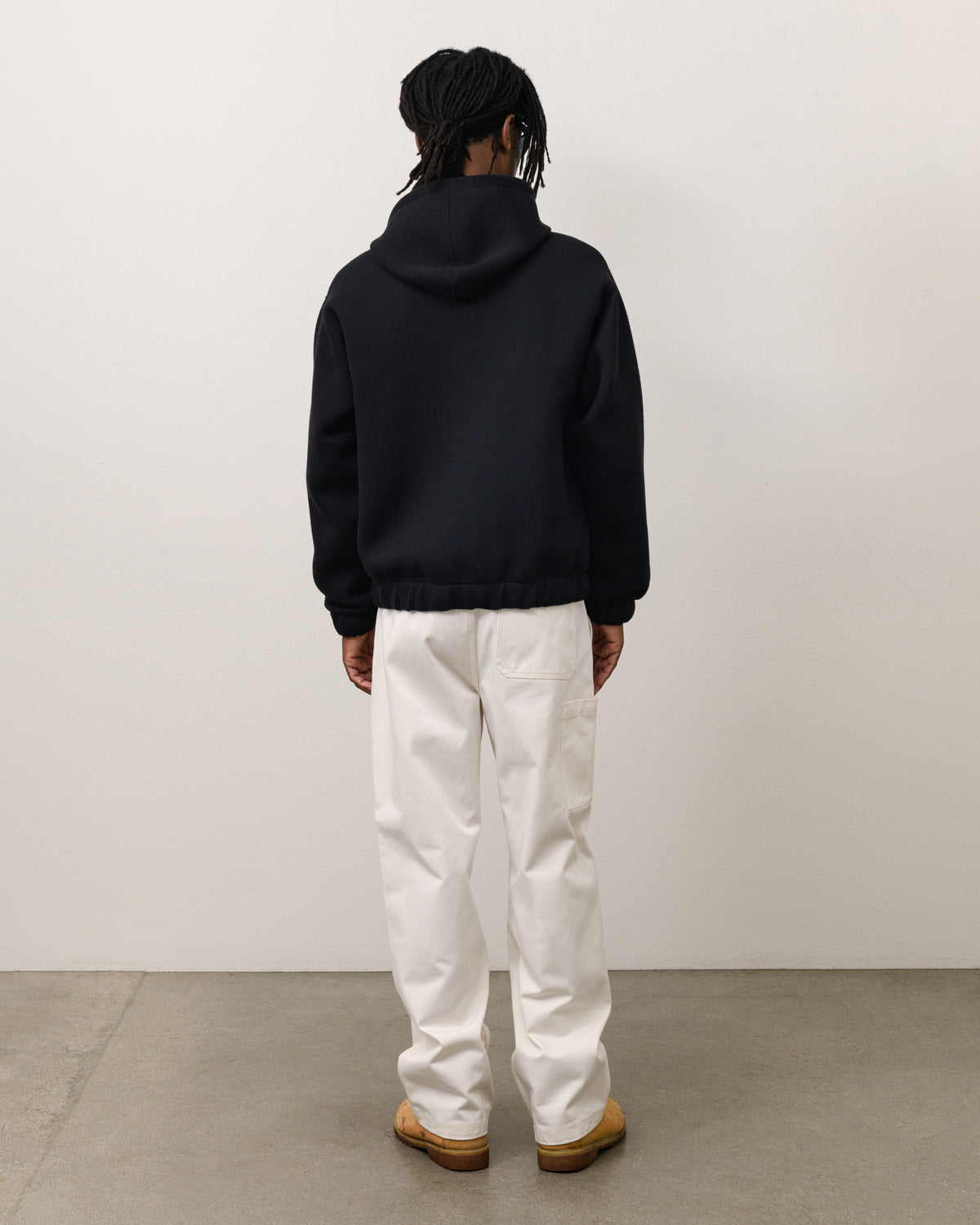 BONDED JERSEY ZIP HOOD