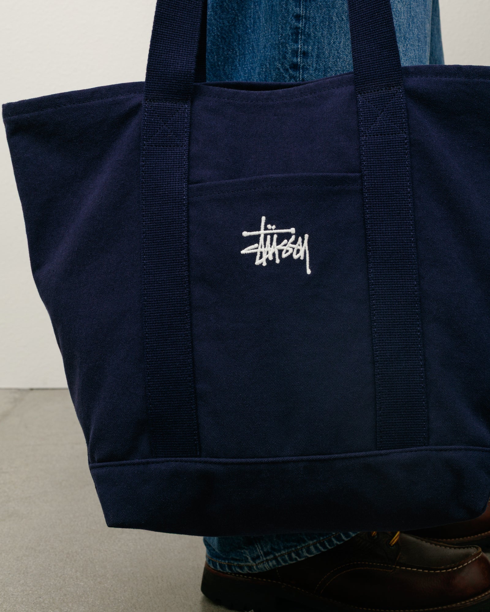 Canvas Market Tote Bag Accessories In Navy