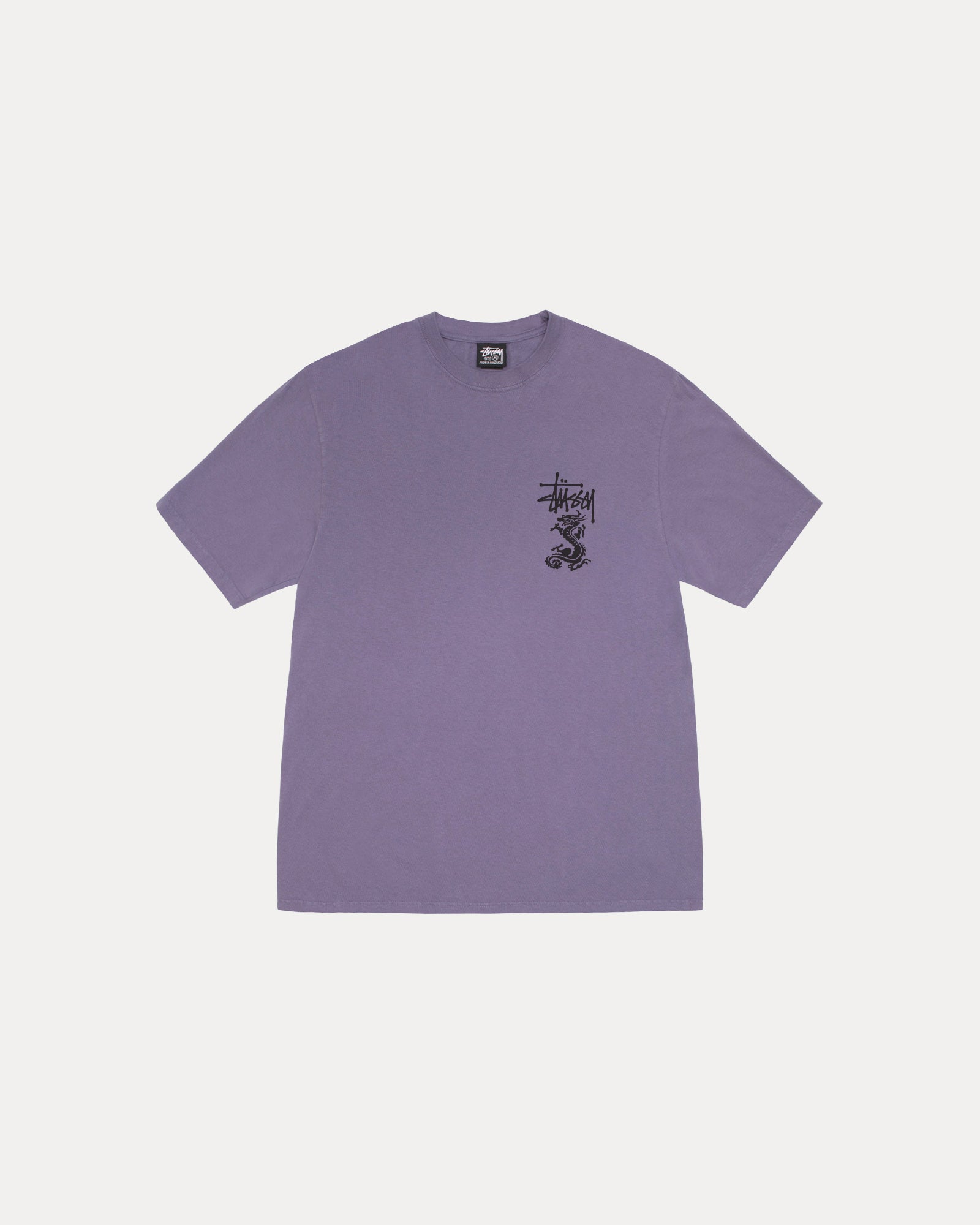 Double Dragon Tee Pigment Dyed in grape – Stüssy – Stussy AU