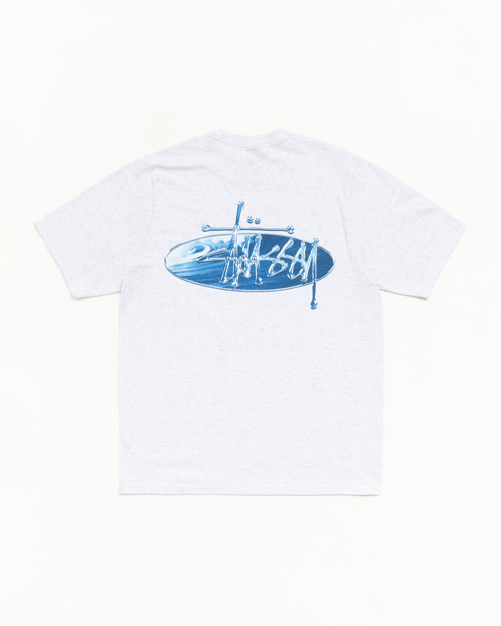 Wave Oval Tee – Ash Heather | Tees | Stüssy – Stussy AU