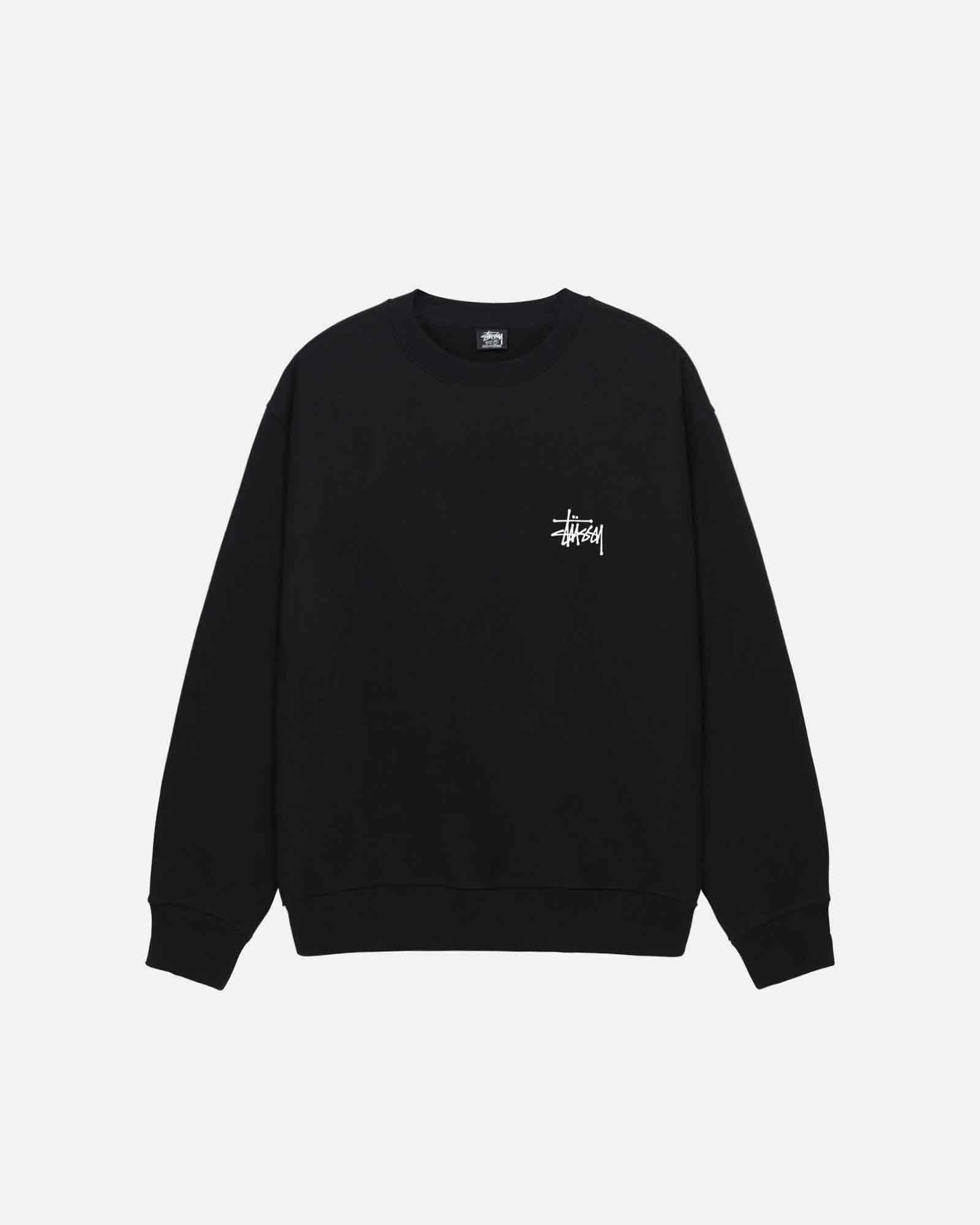 Basic Stüssy Crew – Black | Crew Sweats | Stüssy – Stussy AU